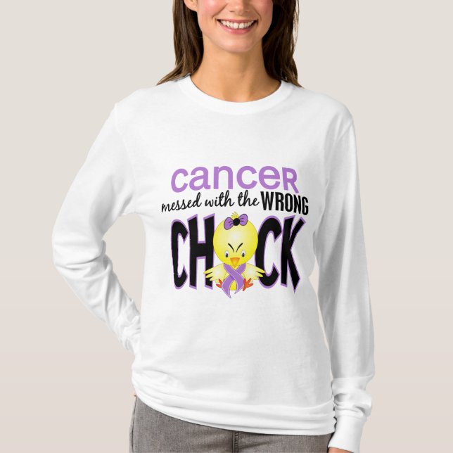 T-shirt Cancer sali avec le poussin faux (Devant)
