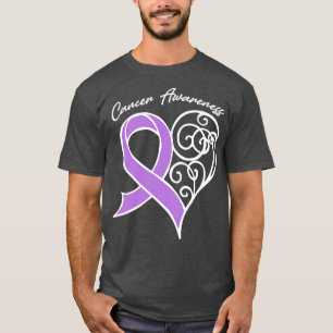 T-shirt Cancer Sensibilisation Coeur Ruban Cadeau Valentin