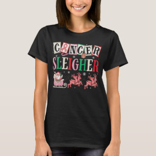 T-shirt Cancer Sleighter Noël Père Noël Cancer utérin