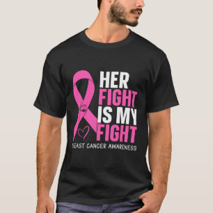 T-shirt Cancer Son combat est mon combat cancer du sein de