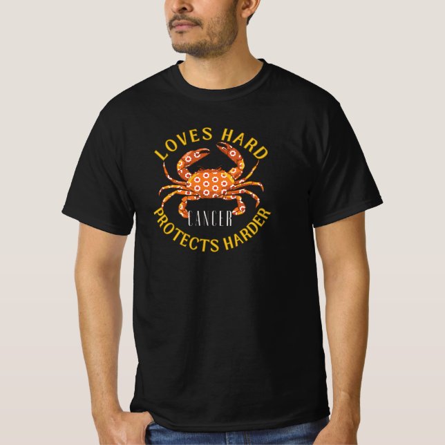 T-shirt Cancer Symbole zodiaque amour dur (Devant)