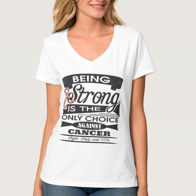 T-shirt Cancer utérin fort (Devant)