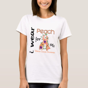 T-shirt Cancer utérin je porte la pêche pour MOI 43