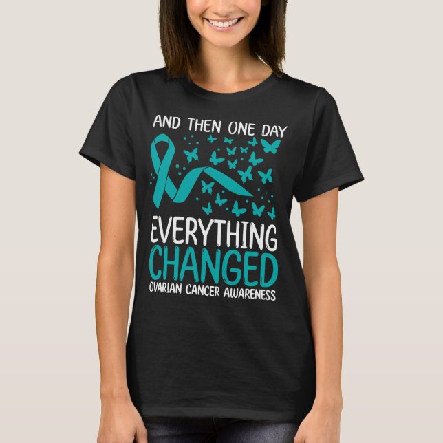 T-shirt Cancer Warrior Ribbon Ovarian Cancer Awareness (Devant)