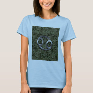 T-shirt Cancer Zodiac Sign on Green Digital