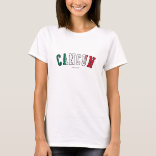 T-shirt Cancun dans des couleurs de drapeau national du