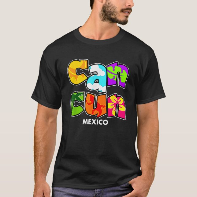 T-shirt Cancun Mexico Souvenir Gift Spring Break Summer Va (Devant)