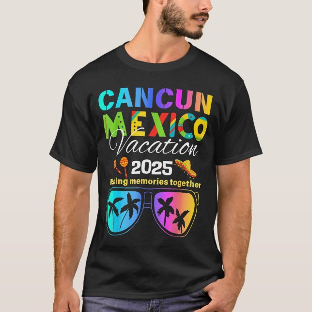 T-shirt Cancun Mexico Vacation Beach 2025 Trip Group Squad (Devant)