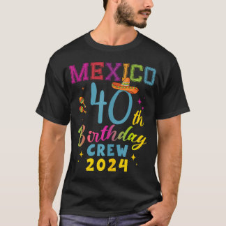T-shirt Cancun Mexique 40E Anniversaire Équipage 2024 40 A