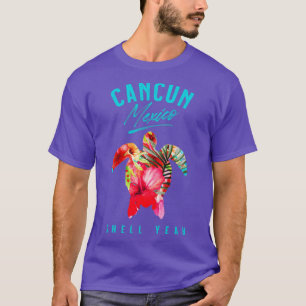 T-shirt Cancun Mexique Hibiscus tropicaux Fleurs de mer To