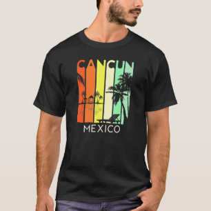 T-shirt Cancun Mexique Rétro Mexicaine Resort Vacances Gir