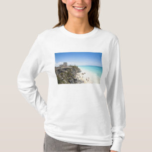T-shirt Cancun, Quintana Roo, Mexique - Ruines sur une col