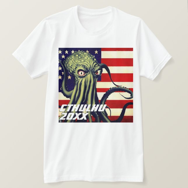 T-shirt Candidat drôle "Cthulhu 20XX" (Design devant)