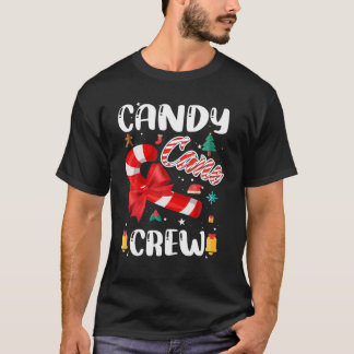 T-shirt Candy Cane Crew Funny Christmas Candy Lover Xmas