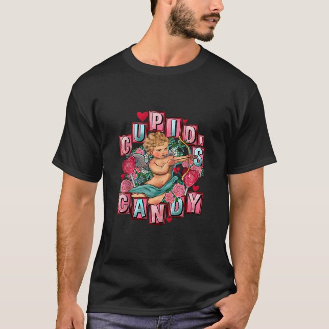 T-shirt Candy Coeur et Rose Saint Valentin Amour (Devant)