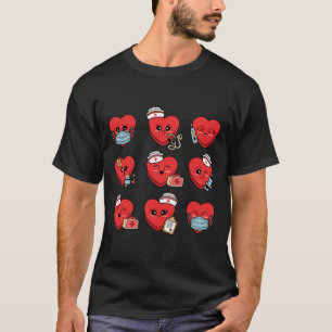 T-shirt Candy Conversation Coeur Infirmière Valentine Infi