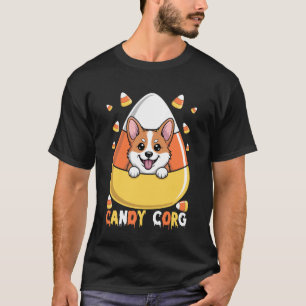 T-shirt Candy Corn Corgi Chien Amoureux Fantôme Halloween