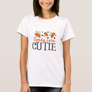 T-shirt Candy Corn Cutie Halloween Tricoter Ou Traiter