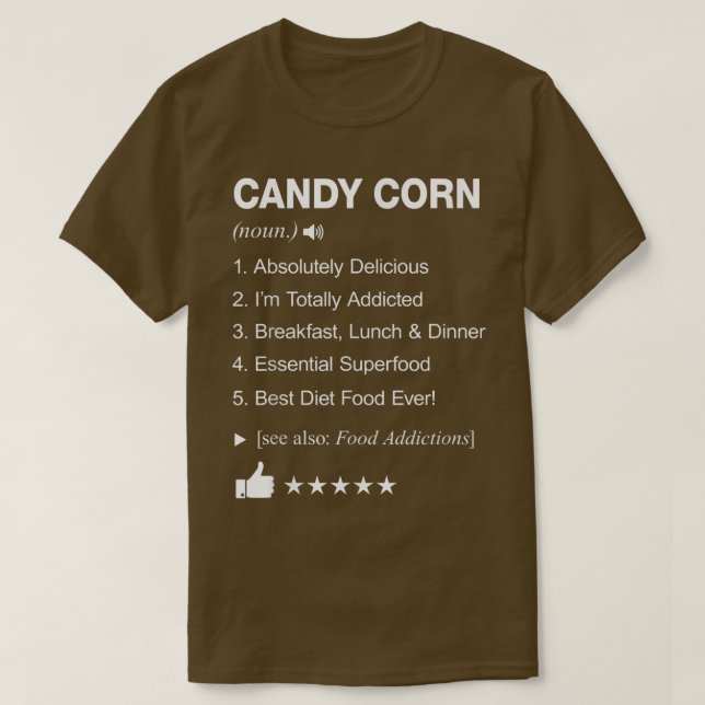T-shirt Candy Corn Définition Signifiant Drôle (Design devant)