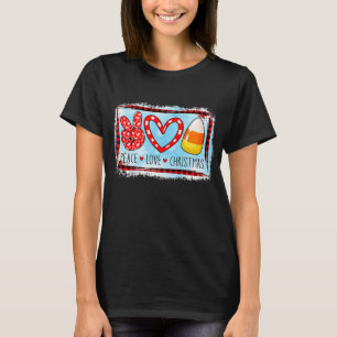 T-shirt Candy Corn Peace Love Noël Père Noël