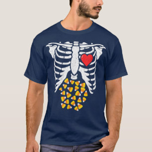 T-shirt Candy Corn Skeleton Grossesse XRay Halloween Costu