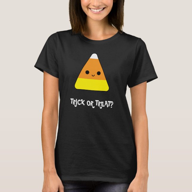 T-shirt Candy Corn Triche ou régale (Devant)
