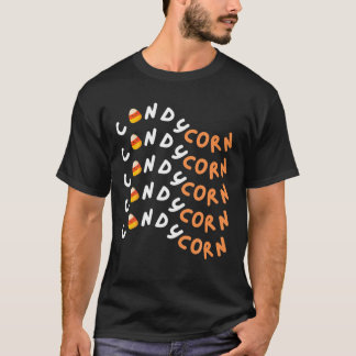 T-shirt Candy Corn Wavy Cute Halloween Costume de fête Adu