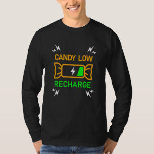 T-shirt Candy Low Recharge Halloween Trick Ou Treat Graphi