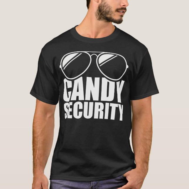 T-shirt Candy Sécurité Amusante Costume d'Halloween facile (Devant)