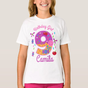 T-shirt Candyland Birthday Girl Ninth lollipop
