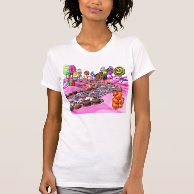 T-shirt Candyland rose (Devant)