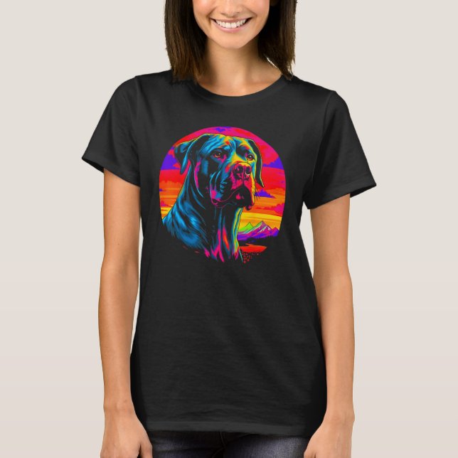 T-shirt Cane Corso Dog Sunset (Devant)