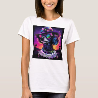 T-shirt Caniche bohème