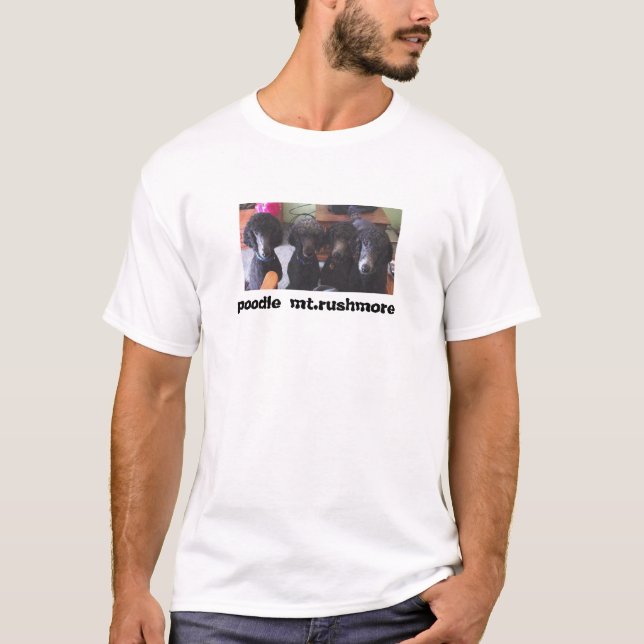 T-shirt caniche le mont Rushmore (Devant)