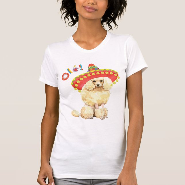 T-shirt Caniche miniature de fiesta (Devant)