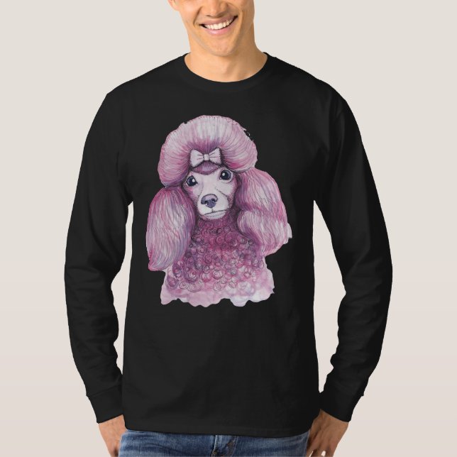 T-shirt Caniche rose (Devant)