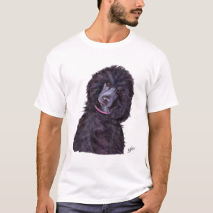 T-shirt Caniche standard noir