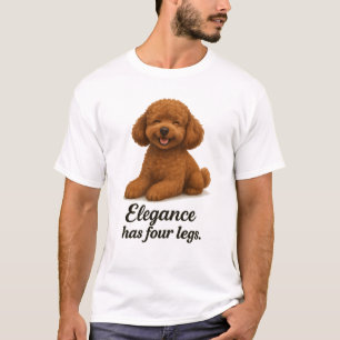 T-shirt Caniche Toy � L'élégance a quatre pattes