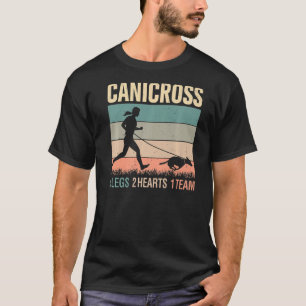 T-shirt Canicross 6 Jambes 2 Coeurs 1 Chien de l'équipe Co
