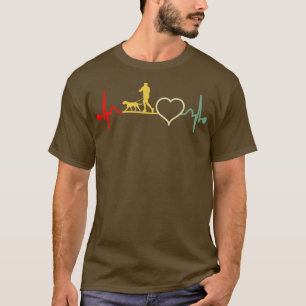 T-shirt Canicross Dog Runner Sport Courir avec Heartbeat