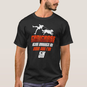 T-shirt Canicross En Train D'Être Dragué Pour 5 000 Chiens