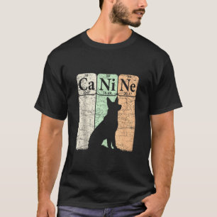 T-shirt Canine Chien Tableau Périodique Éléments Pastel Ch