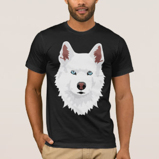 T-shirt Canine Husky Sibérienne Blanche - Chien Blanche