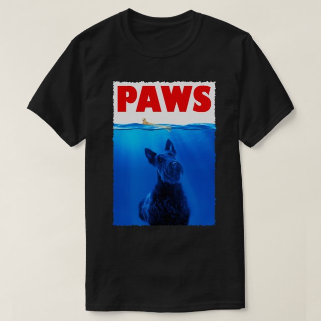 T-shirt Canine Kilé Charm Scottish Terrier PAWS Tee Triu (Design devant)