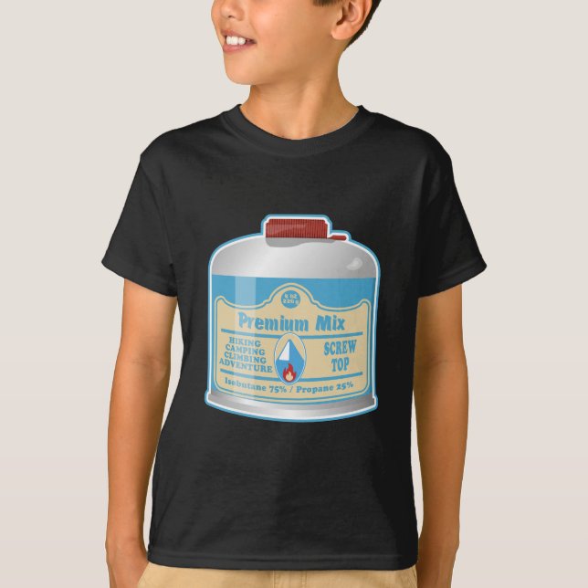 T-shirt Canistier de combustible du poêle de camp propane  (Devant)