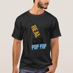 T-shirt Canne à pêche Pêcheur Pêche Moulinet Cool Pop Pop