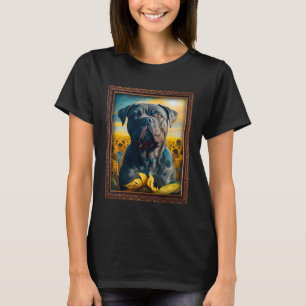 T-shirt Canne Corso peinture tournesol Fleur Maman Femmes 