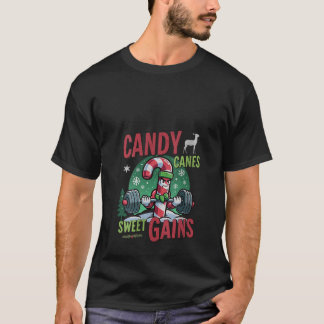 T-shirt Canneberges féminines Gains sucrés Drôle de gym Wo