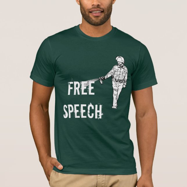 T-shirt Cannette de fil de spray au poivre de liberté de (Devant)