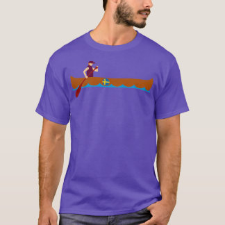 T-shirt Canoe Canoeing Sweden Funny Gift Idea